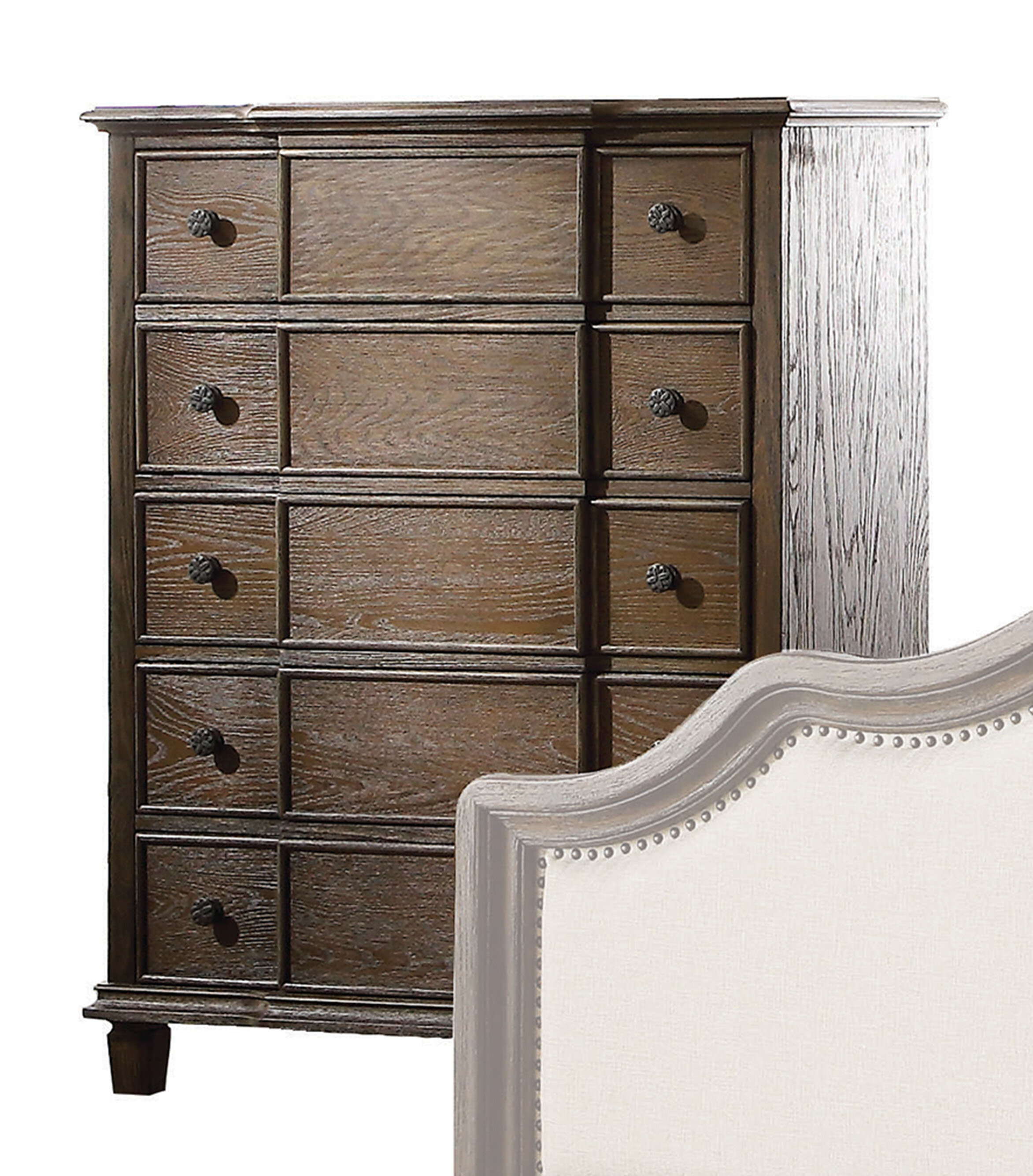 5 Drawer Dresser Brown - dresser