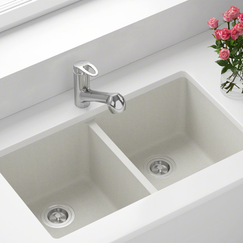 Mrdirect Granite Composite 32 L X 19 W Double Basin Undermount