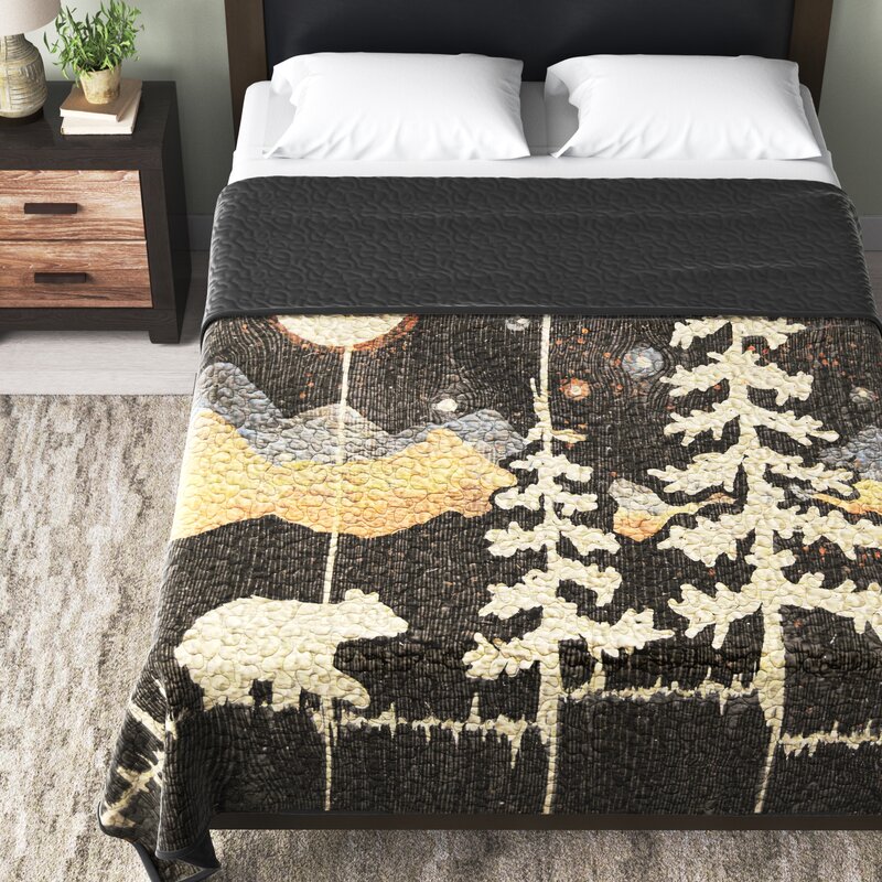 Millwood Pines Saxon Moonlit Bear Single Quilt Reviews Wayfair