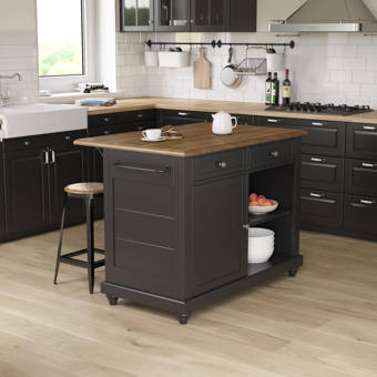 Eloy Kitchen Island With Granite Top Reviews Birch Lane