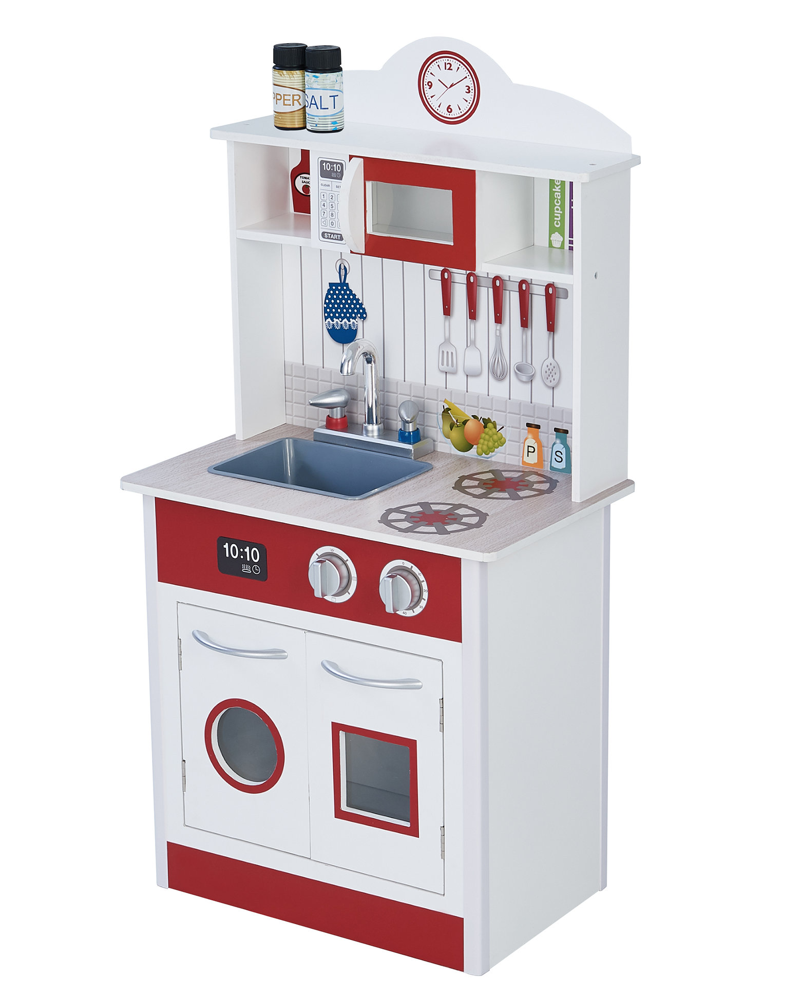 kids kitchen red