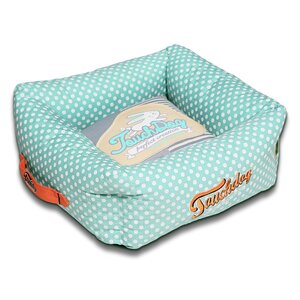 Polka-Striped Polo Easy Wash Squared Fashion Dog Bed