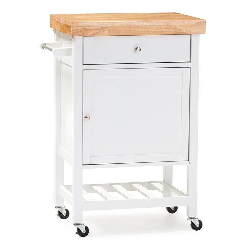 Wholesale Interiors Baxton Studio Kitchen Cart With Wood Top Reviews   Baxton Studio Kitchen Cart With Wood Top 