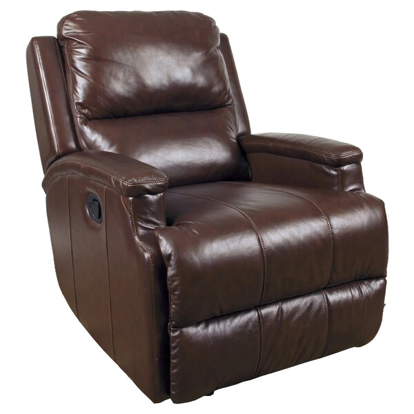 Kirstin Leather Manual Glider Recliner By Ebern Designs
