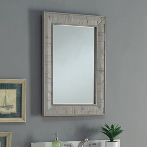 Vice Rectangle Rustic Wood Wall Mirror