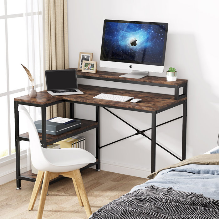 Inbox Zero Modern Heavy Duty Ergonomic Large Computer ...