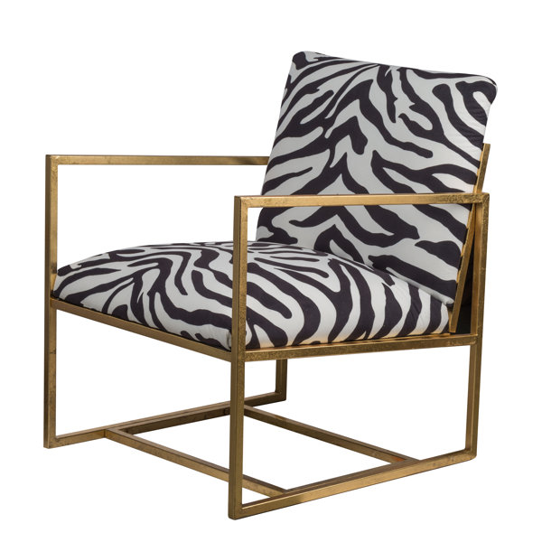 Cardenas Zebra Print Armchair By World Menagerie Spacial Price