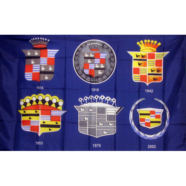 Cadillac 3 Crests Polyester 3 x 5 ft. Flag by NeoPlex
