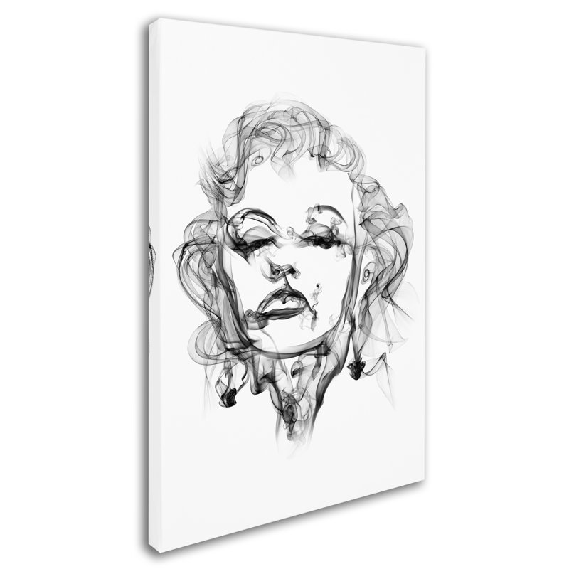 Trademark Art Marilyn Monroe Graphic Art Print On Wrapped Canvas