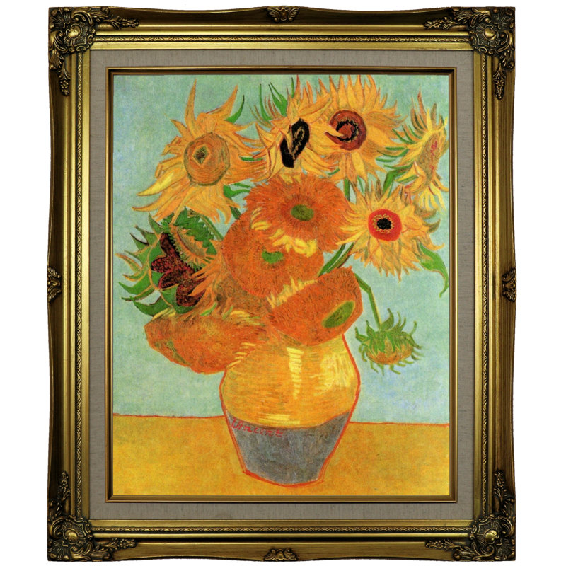Astoria Grand Still Life Vase With Twelve Sunflowers By Vincent
