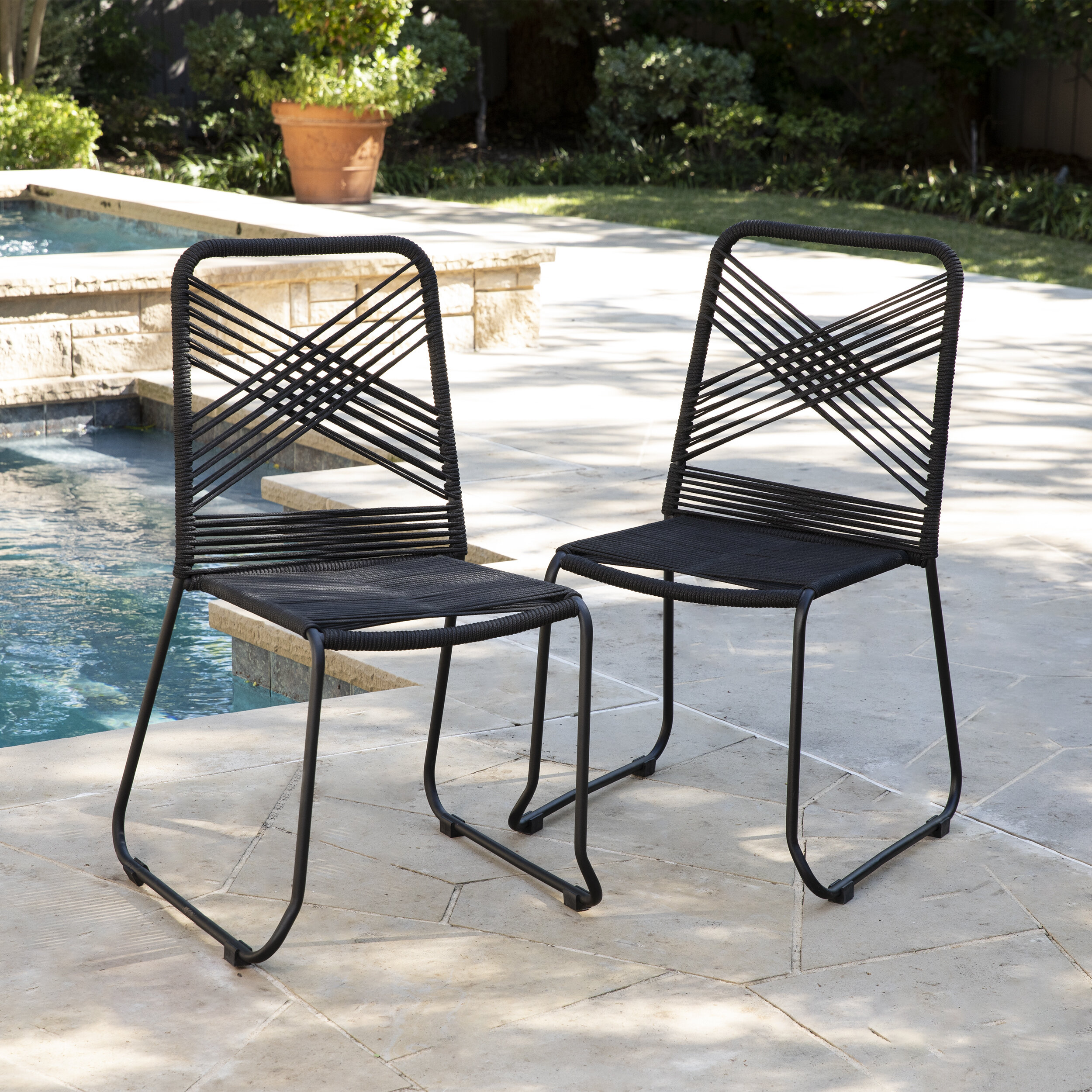 Brayden Studio Pugmire Stacking Patio Dining Chair Wayfair