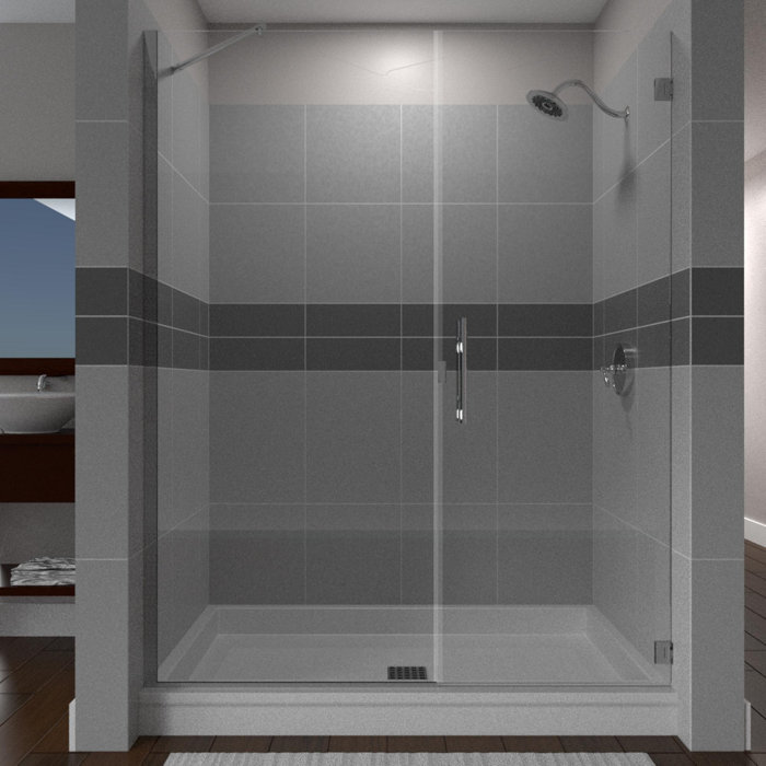 Scottsdale 51 X 72 Hinged Frameless Shower Door With Invisible Shield By Clean X