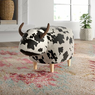 Isabelle and Max Baird Animal Shape Ottoman  Fabric: Milch Cow