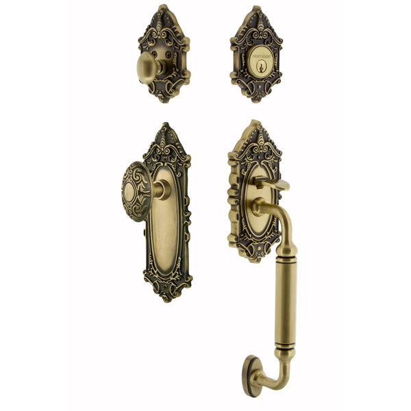 Victorian Single Cylinder Handleset with Interior Knob by Nostalgic Warehouse