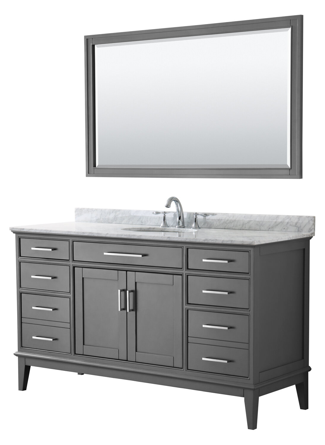 Wyndham Collection Margate 60 Inch Single Bathroom Vanity In Dark