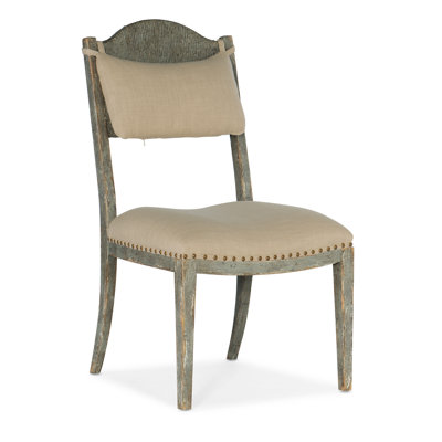 Solid Wood Side Chair in Gray Hooker Furniture