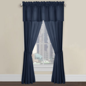 Tailored Solid Semi Sheer Rod Pocket Single Curtain Panel