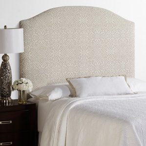 Lesa Palermo Arched Upholstered Headboard in Taupe by House of Hampton