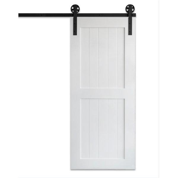 Classic Sliding MDF 2 Panel Wood Slab Interior Barn Door by Artisan Hardware