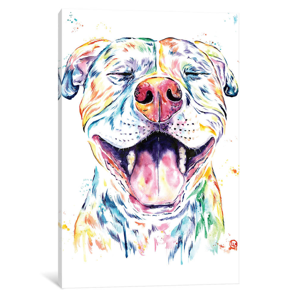 Home of Pit Bull Dogs Playing Poker Canvas Wall Art