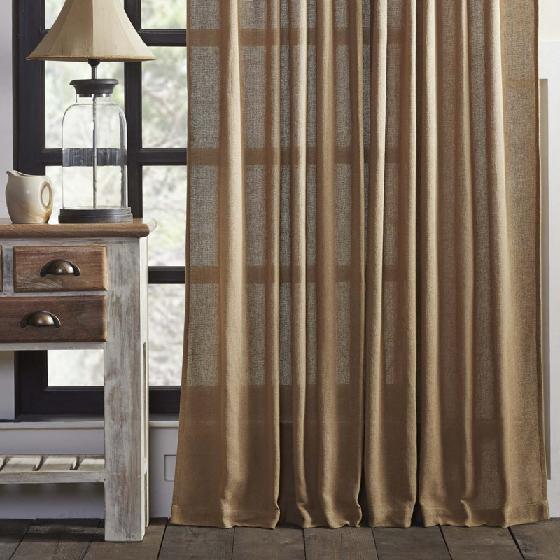 Lindenwold Solid Burlap Curtain Panels Reviews Joss Main