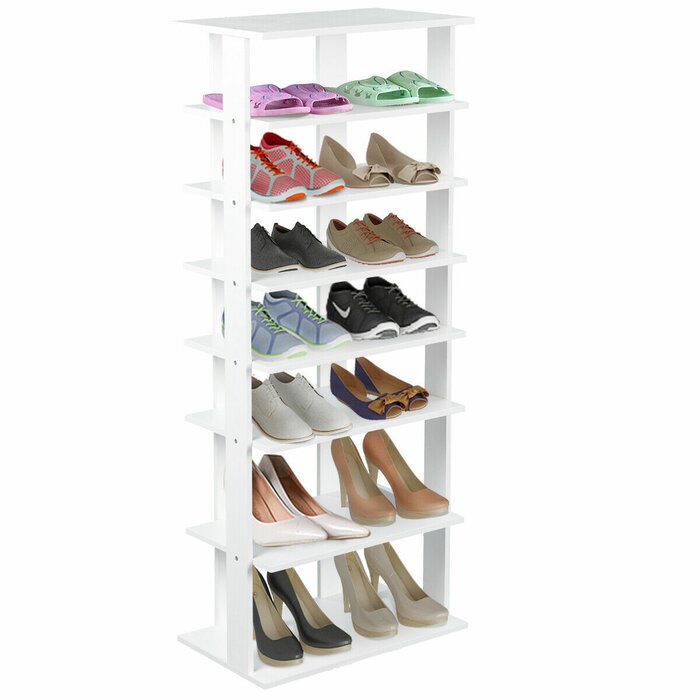 7 Tier Dual 14 Pair Shoe Rack