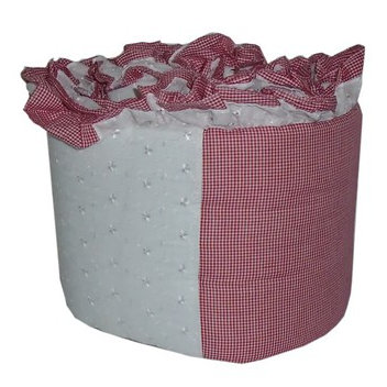 Gingham/Eyelet Patchwork Crib Bumper