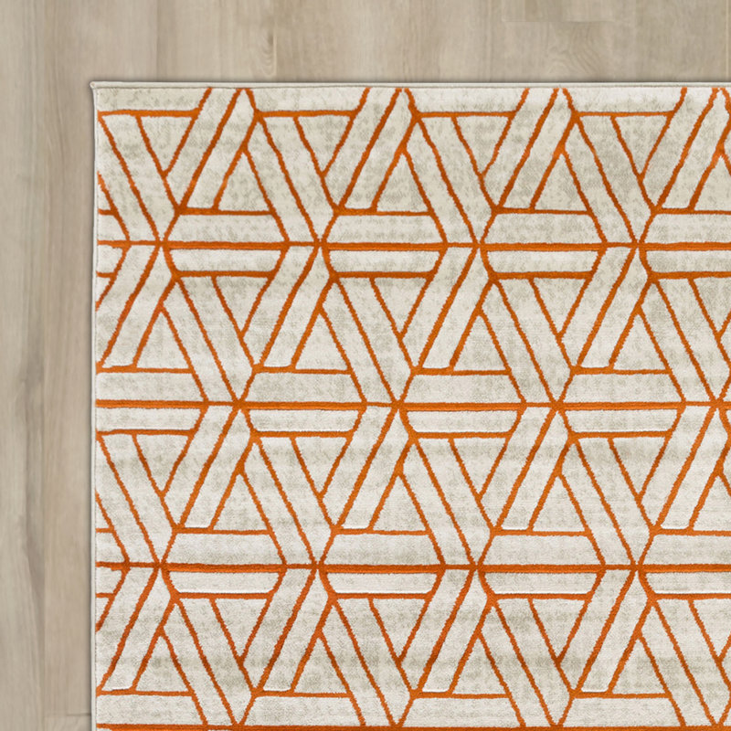 Langley Street Ginsberg Light Gray Burnt Orange Area Rug Reviews Ginsberg Light Gray Burnt Orange Area Rug