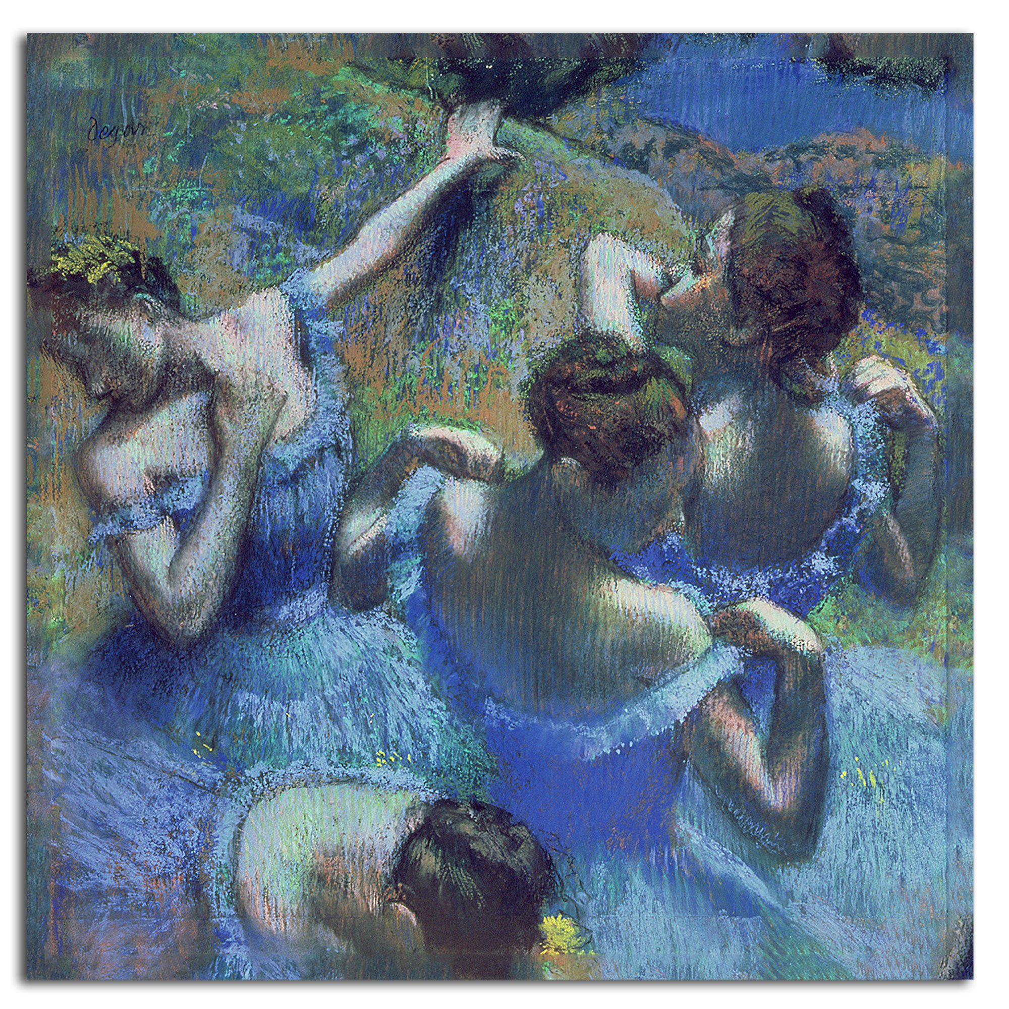 Trademark Art "Blue Dancers 1899" by Edgar Degas Painting ...