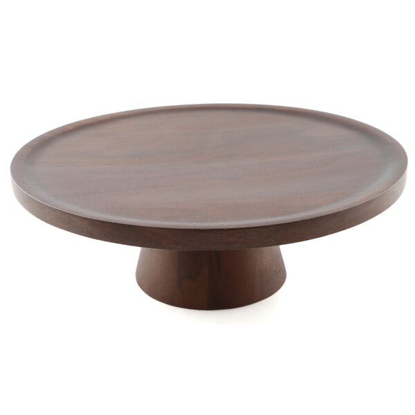 acacia wood cake stand