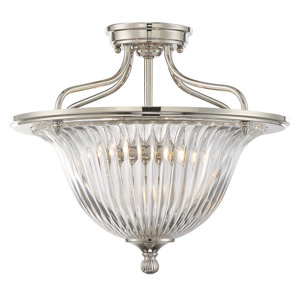 Carnot 3-Light Semi Flush Mount