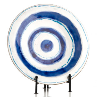Navy Blue Decorative Plates Wayfair Displaying decorative plates on the wall is certainly not a new idea, but rather a classic design concept that seems to be. watercolor decorative plate