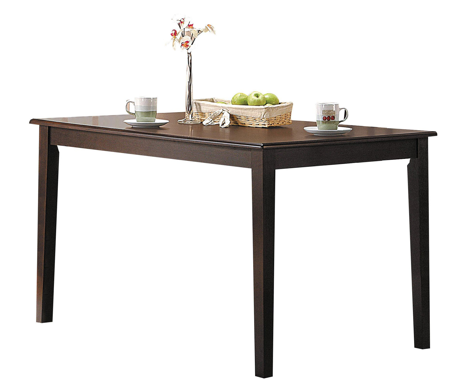 Winston Porter Wilburton Tapered Leg Solid Wood Dining Table Wayfair