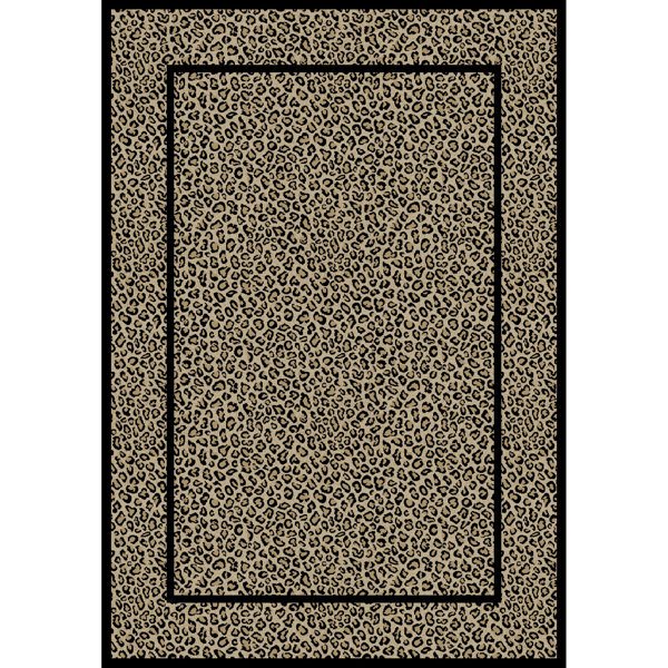 Jewel Leopard Beige Area Rug by Threadbind