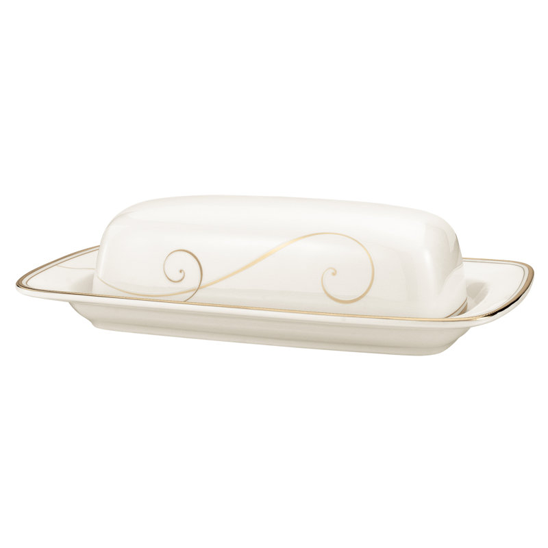 Noritake Golden Wave Butter Dish & Reviews | Wayfair Noritake Golden Wave Butter Dish & Reviews | Wayfair