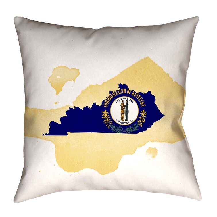 ArtVerse Katelyn Smith 28 x 28 Floor Double Sided Print with Concealed Zipper & Insert Kentucky Love Pillow