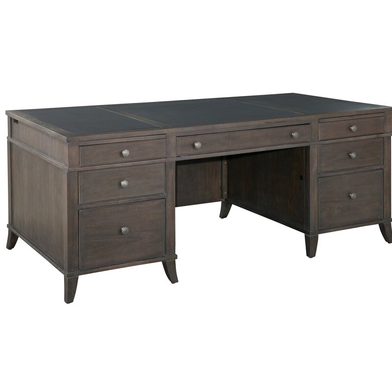 Ebern Designs Whitchurch Solid Wood Executive Desk Wayfair