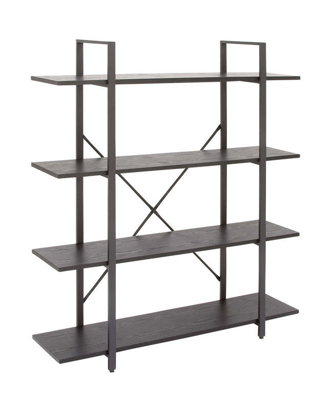 cole & grey metal and wood 55" etagere bookcase & reviews | wayfair cole & grey metal and wood 55" etagere bookcase & reviews | wayfair