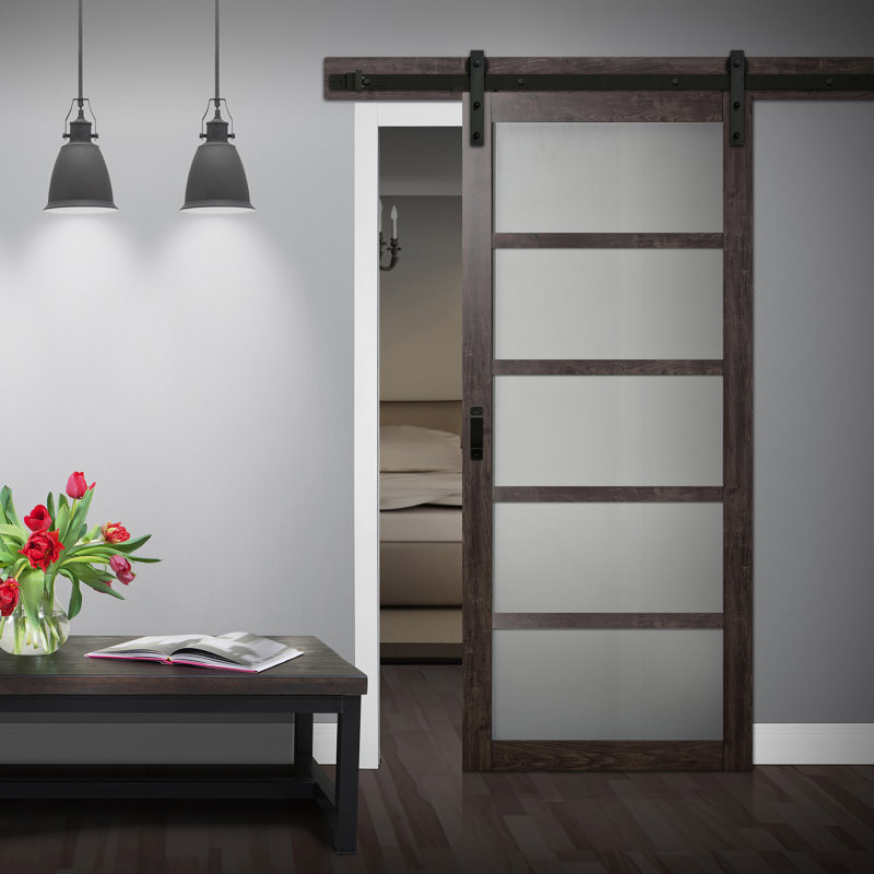 Renin Continental Glass Barn Door with Installation Hardware Kit & Reviews | Wayfair.ca