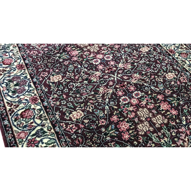 Bokara Rug Co Inc Runner Oriental Hand Knotted Wool Plum Ivory Area Rug Wayfair