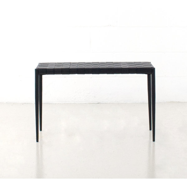 Bensonhurst Genuine Leather Bench by Williston Forge Williston Forge