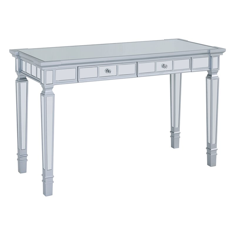 House Of Hampton Blalock Mirrored Desk Wayfair