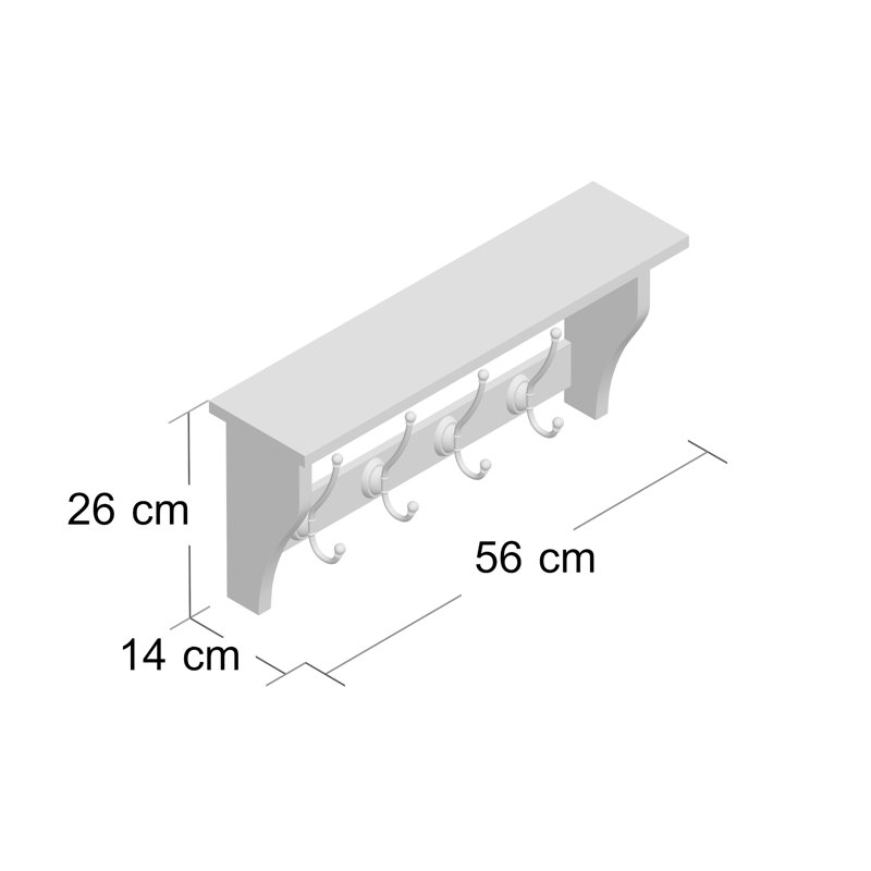 Brambly Cottage Ig Shelf With 4 Coat Hooks Reviews Wayfair Ig Shelf With 4 Coat Hooks