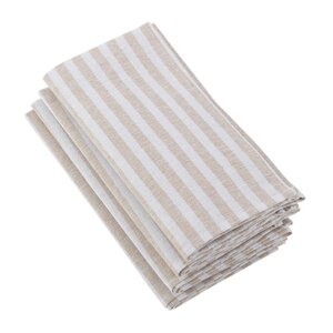 Striped Design Cotton Linen Napkin (Set of 4)