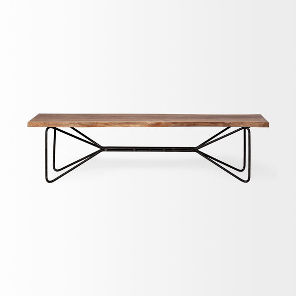 Margaret Papillion III Wood Bench By 17 Stories Comparison