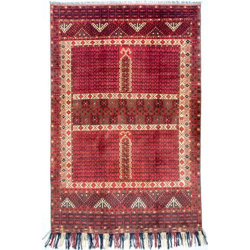 Forelli Hand Hooked Wool Red Indoor/Outdoor Rug Bloomsbury Market