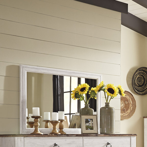 Naples Rectangular Dresser Mirror by Three Posts
