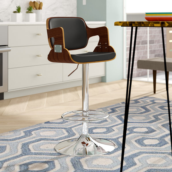 Adjustable Height Swivel Bar Stool by Corrigan Studio