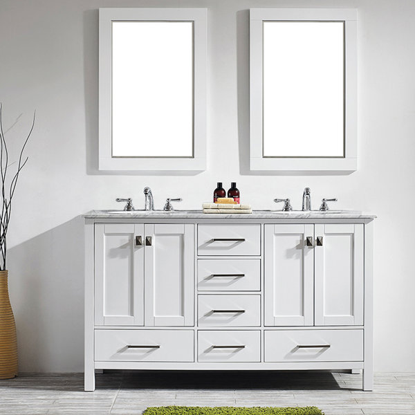 Newtown 60 Double Vanity Set with Mirror by Beachcrest Home