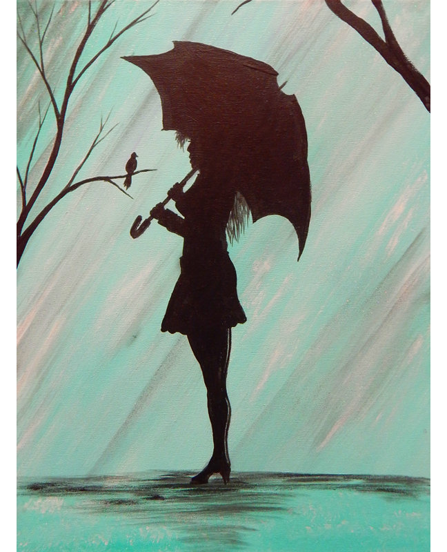 Wrought Studio Friendly Shelter The Girl With The Umbrella Print On Wrapped Canvas Wayfair